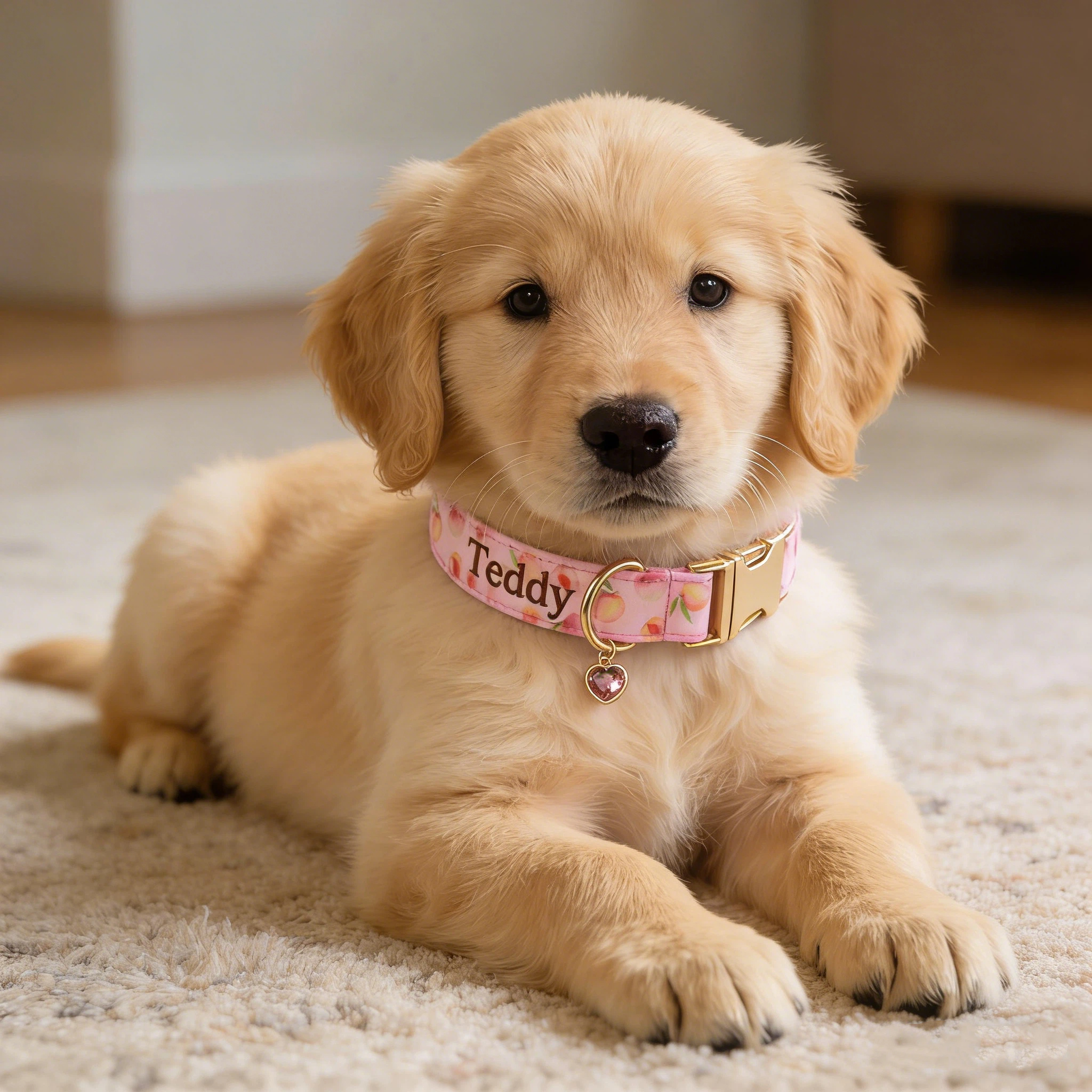 Personalized Embroidered Name Pet Collar with Birthstone Charm | inAccs37