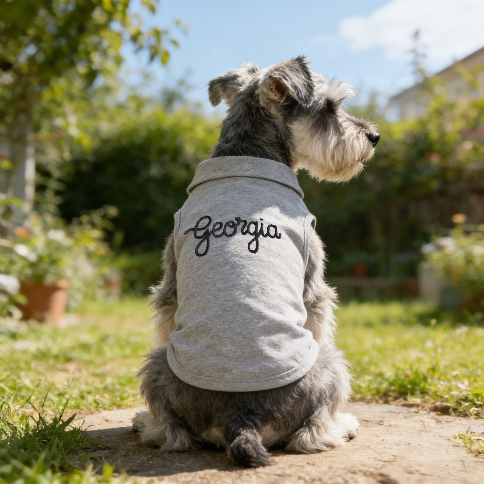 Personalized Embroidered Name Summer Sleeveless Dog Polo Shirt | inCloth78