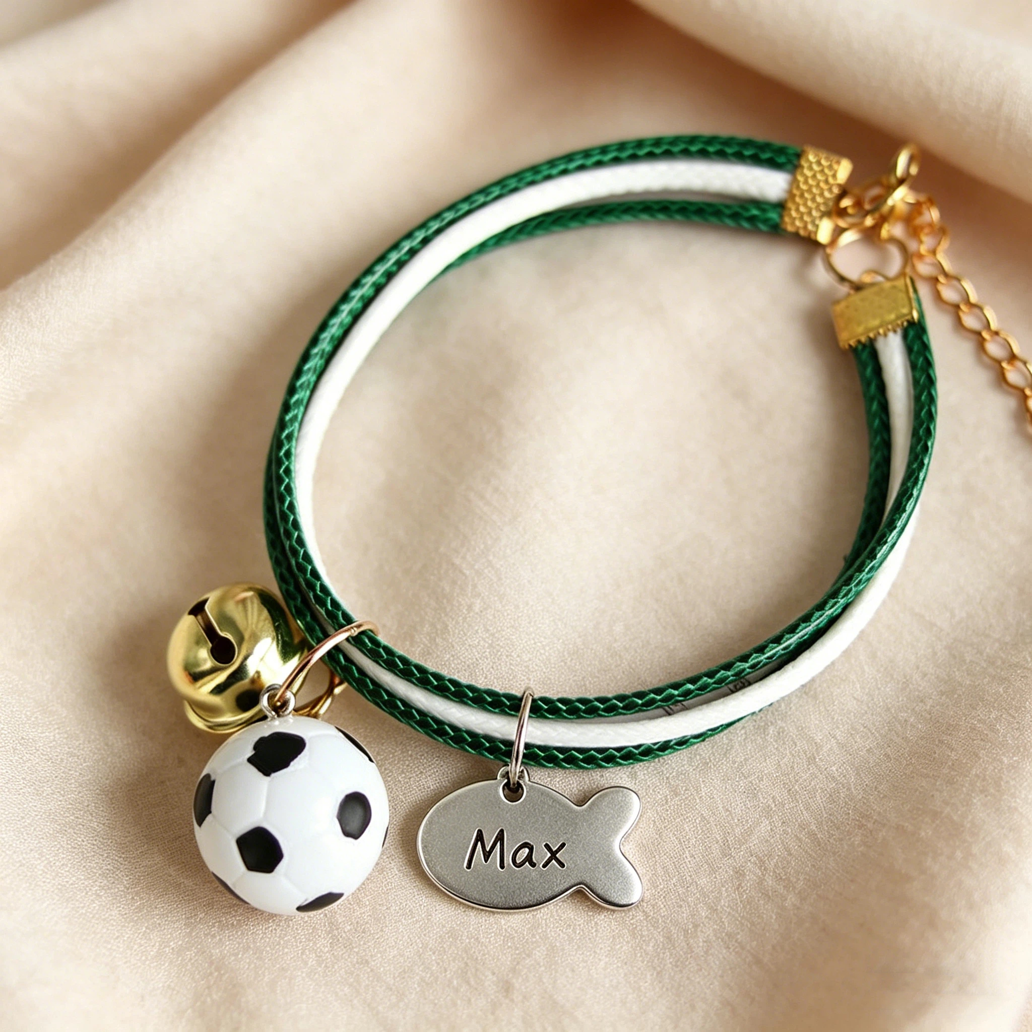 Personalized Engraved Name Soccer Pet Collar | inAccs50