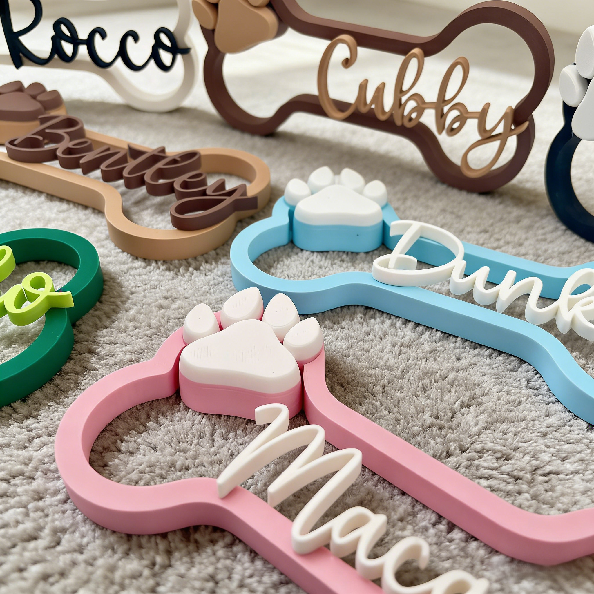 Personalized Name 3D Printed Pet Tags | KKPet436