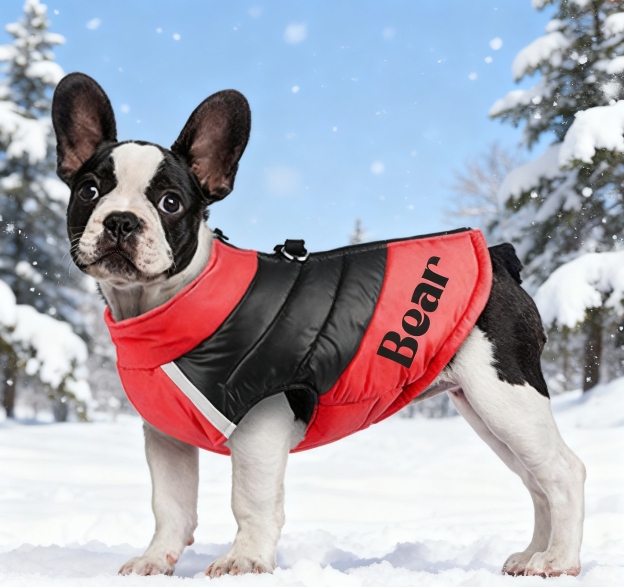 Personalized Pet Winter Warm Reflective Safety Puffer Vest | BKPet277