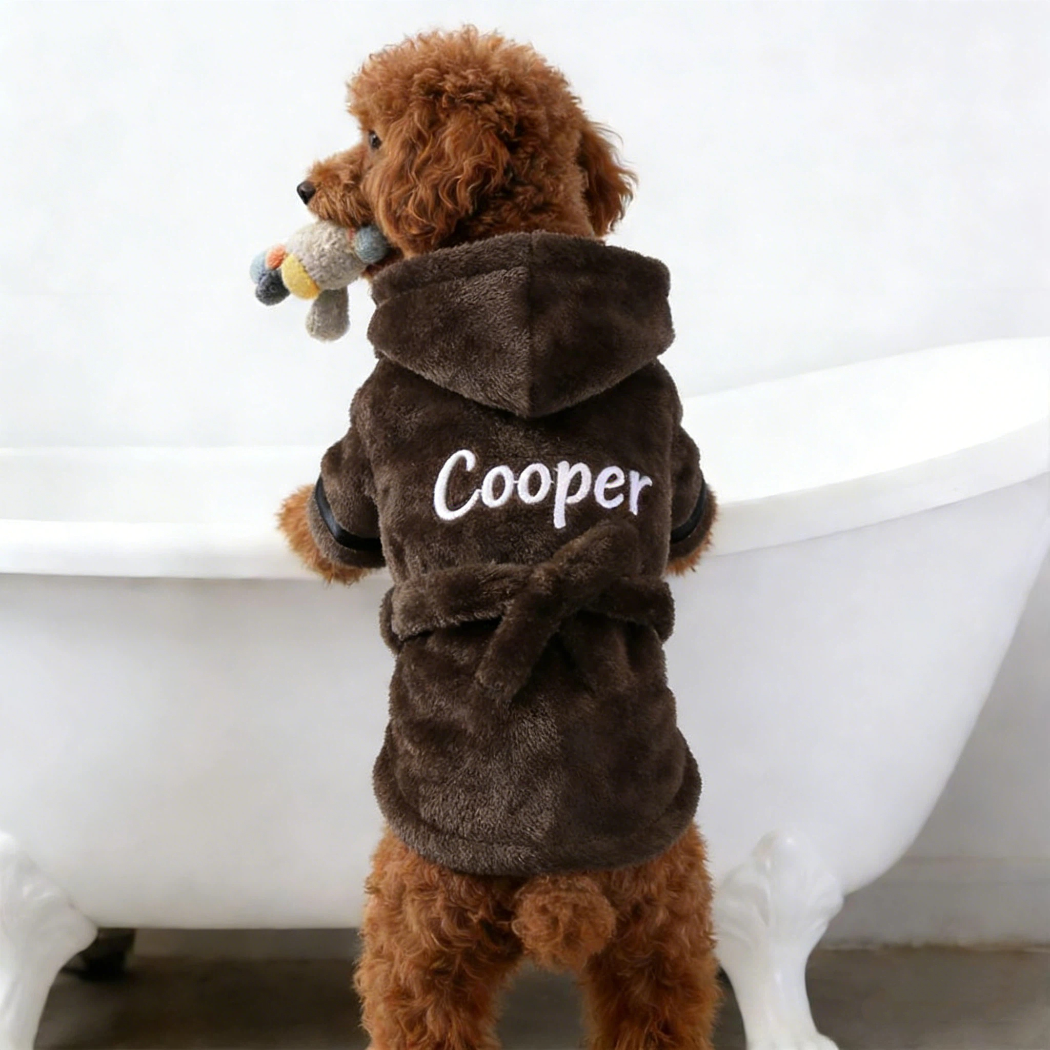 Personalized Embroidered Name Pet Bathrobe | inCloth23