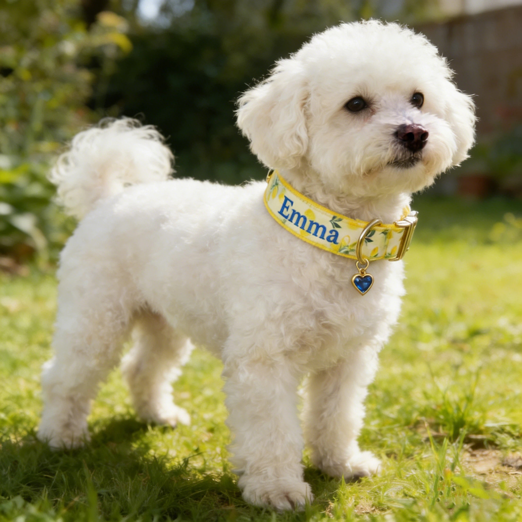 Personalized Embroidered Name Pet Collar with Birthstone Charm | inAccs37