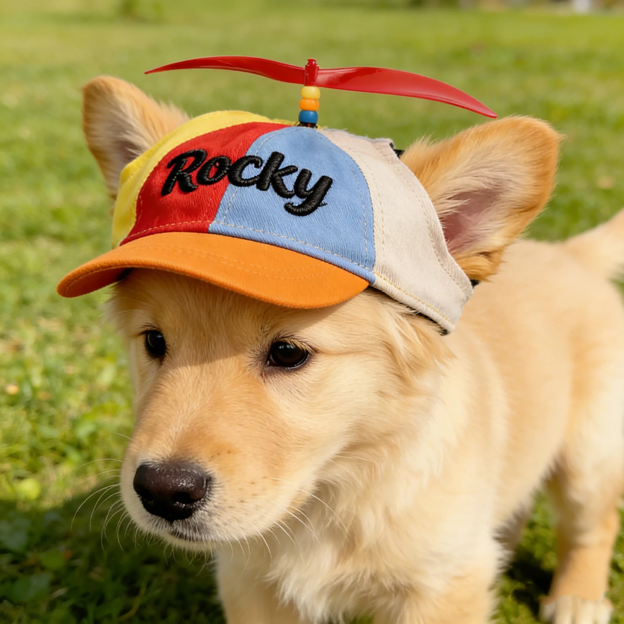 Personalized Embroidered Name Propeller Helicopter Pet Hats | inHat03