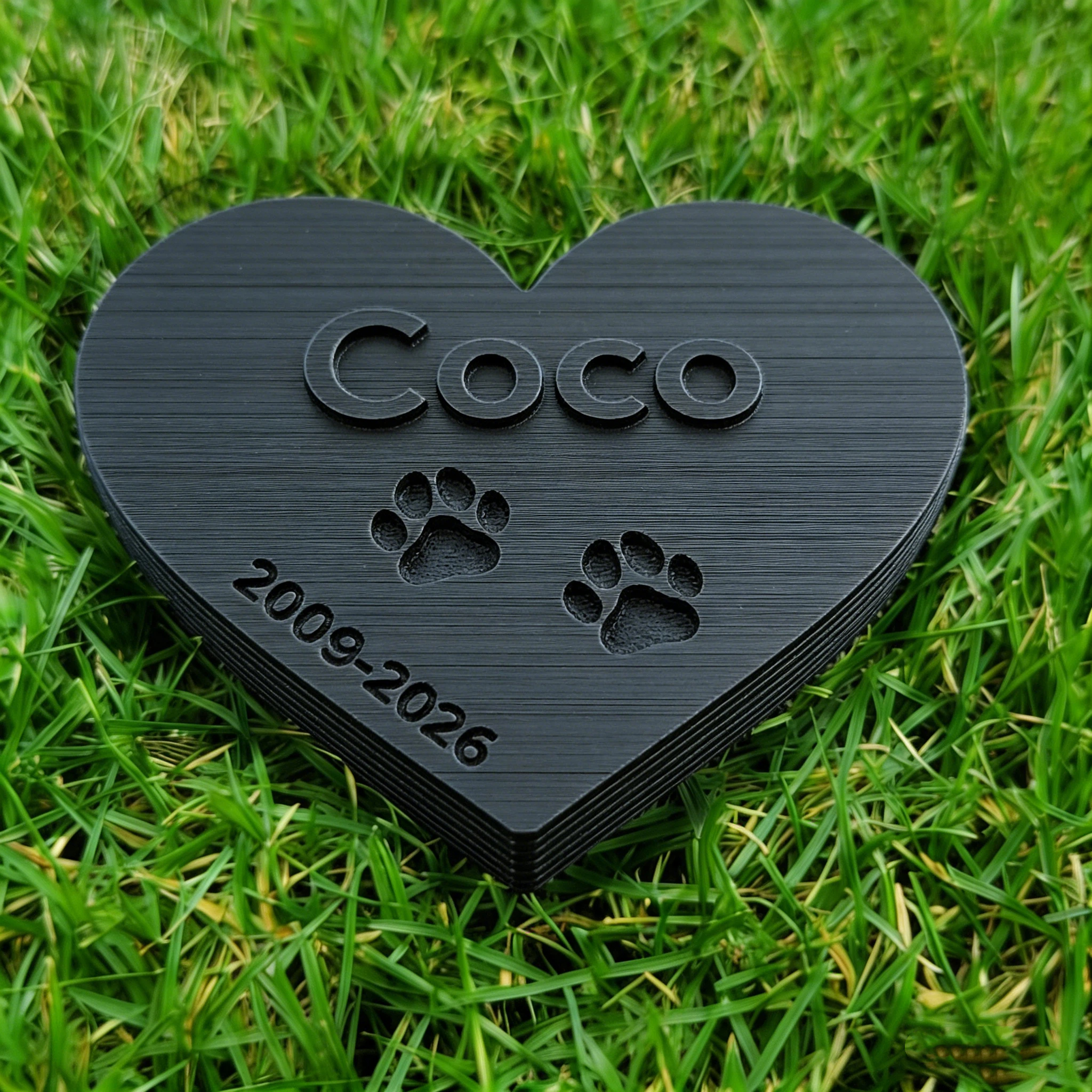 Personalized 3D Print Pet Memorial Heart Keepsake | inAccs25
