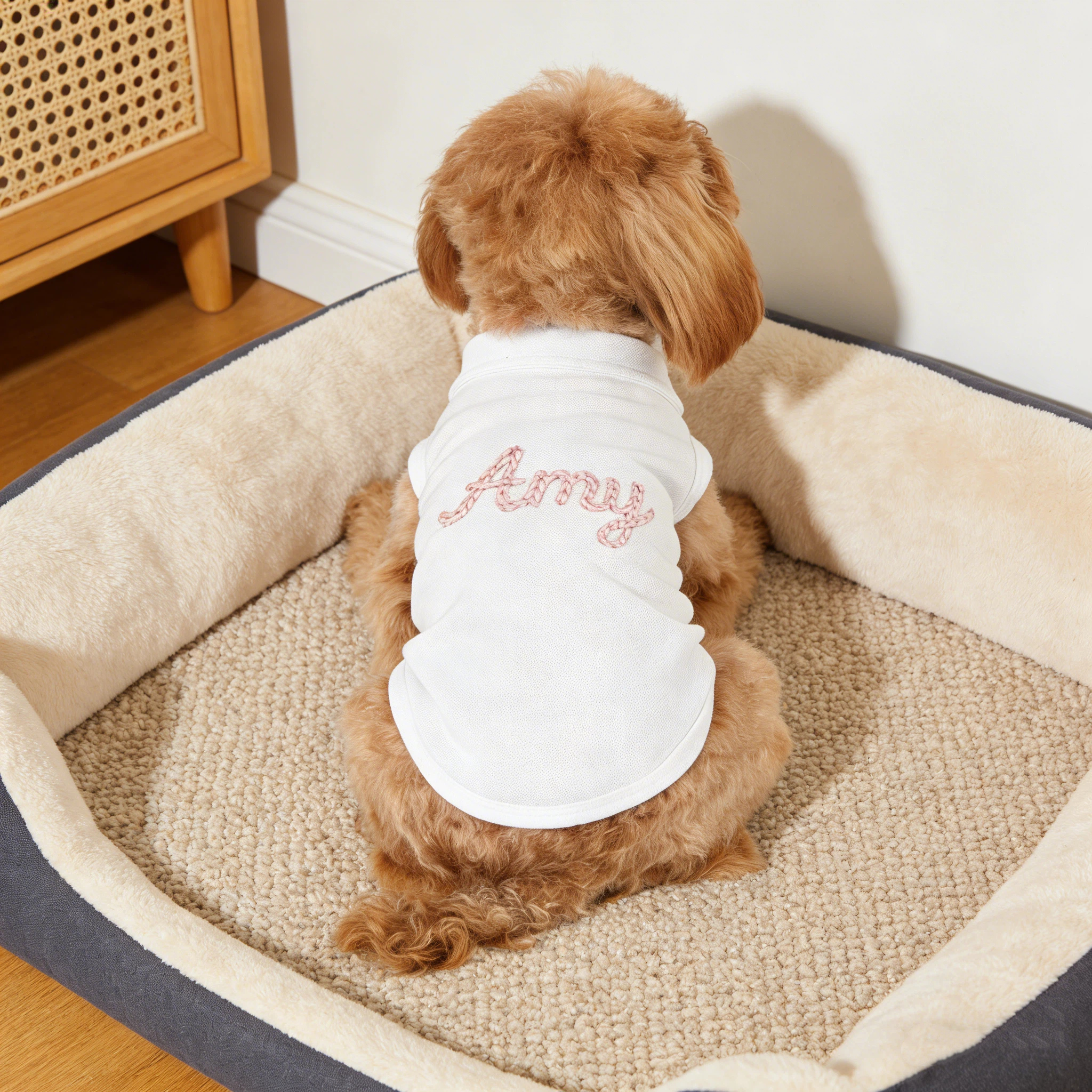 Personalized Embroidered Name Summer Sleeveless Dog Polo Shirt | inCloth78