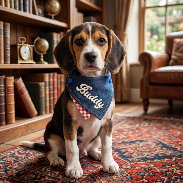 Personalized Embroidered Name Pet Bandana | inAccs51