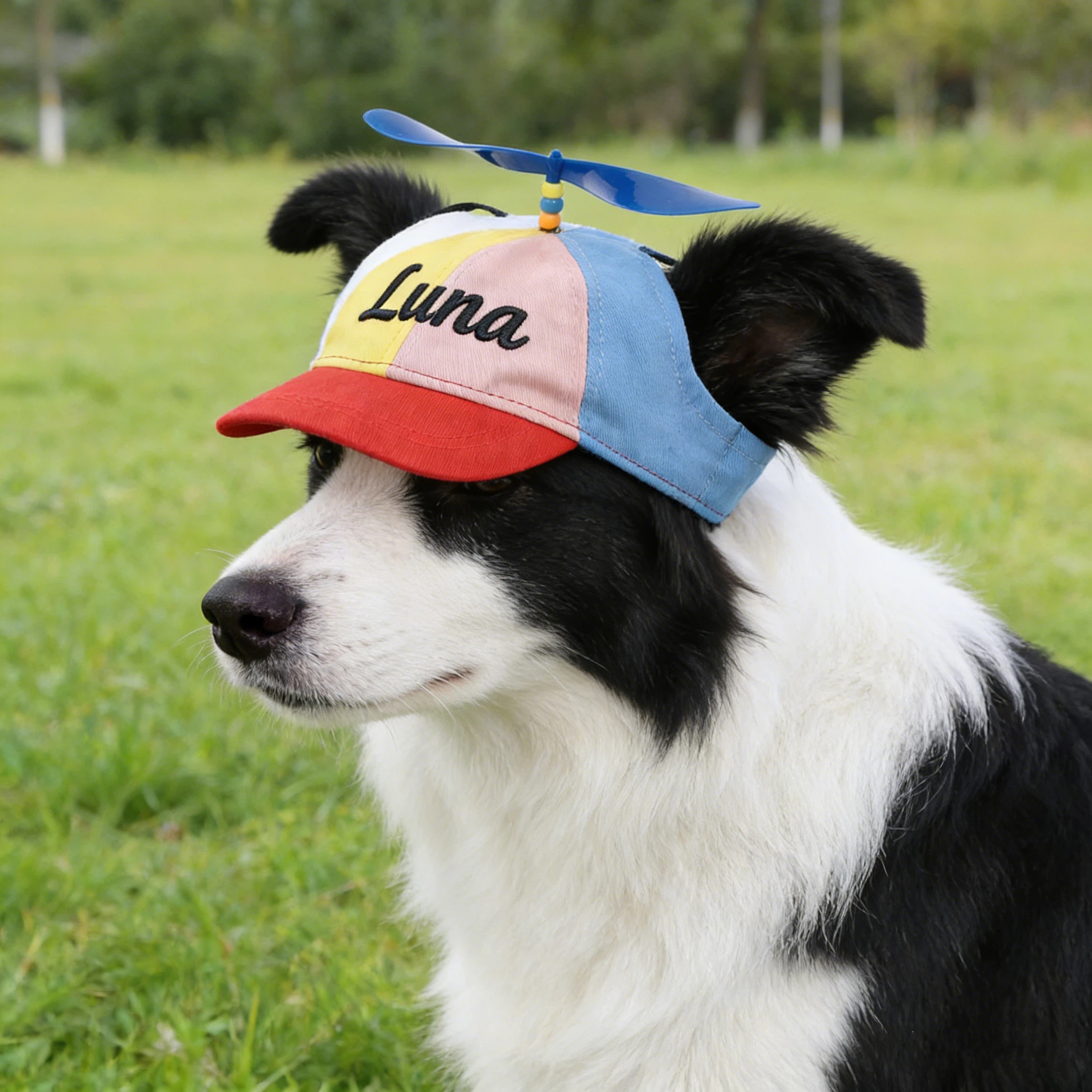 Personalized Embroidered Name Propeller Helicopter Pet Hats | inHat03