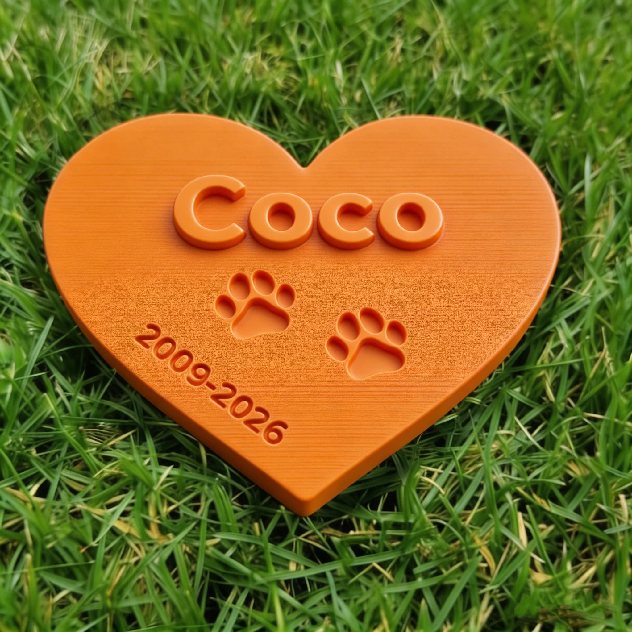Personalized 3D Print Pet Memorial Heart Keepsake | inAccs25