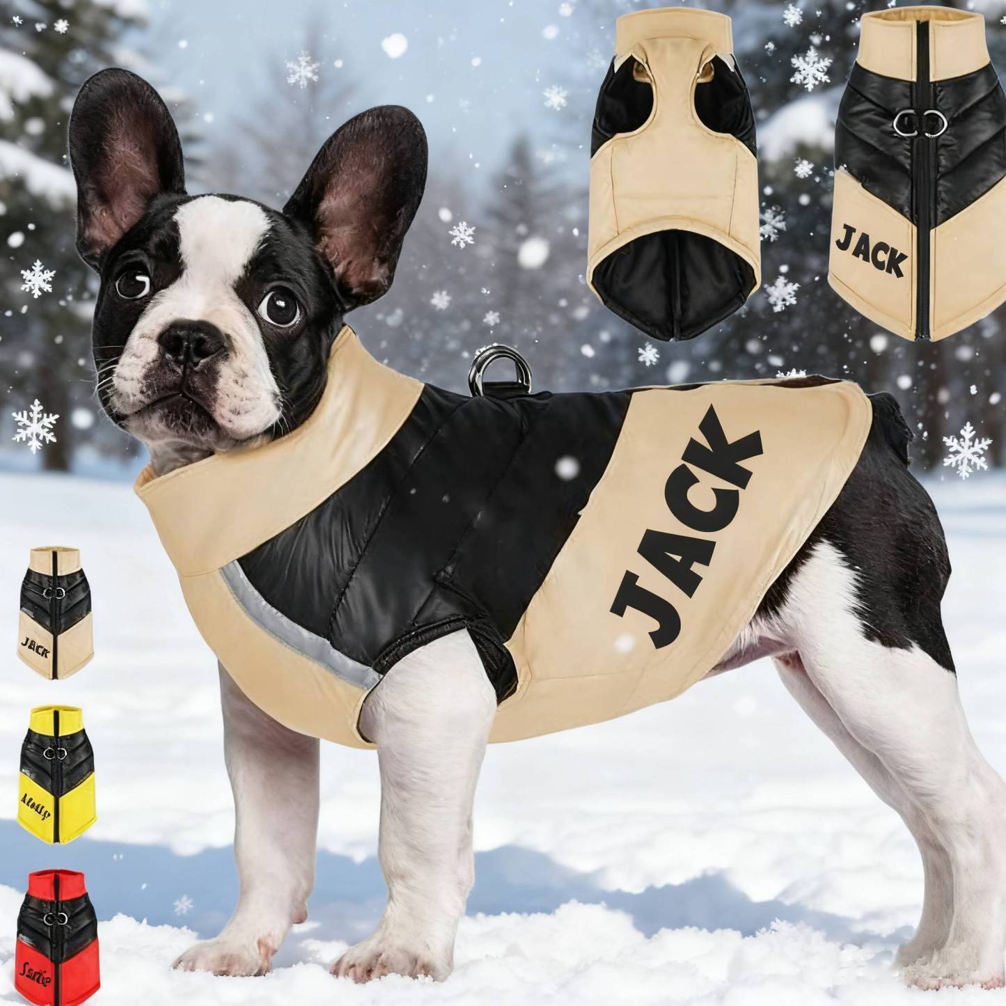 Personalized Pet Winter Warm Large Size Puffer Vest | inPet17