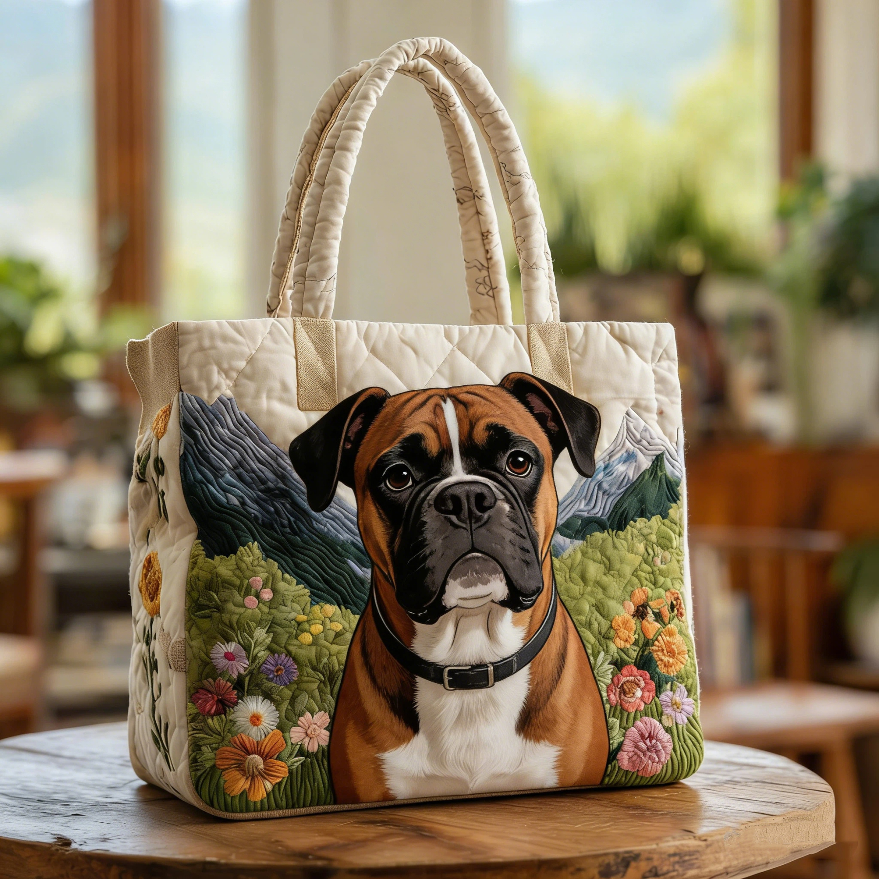 Vintage Timeless Boxer Quilted Tote Bag | inBag23