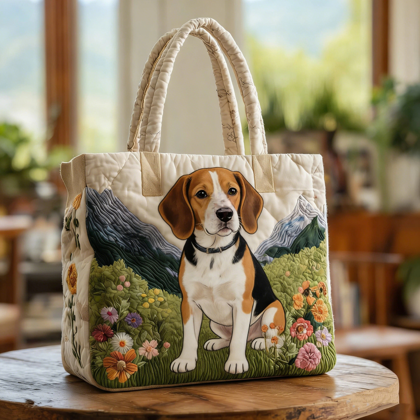 Vintage Timeless Plott Hound Quilted Tote Bag | inBag22
