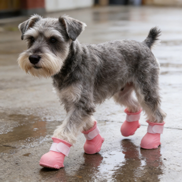 Waterproof Rubber Dog Boots with Non-Slip Sole | inAccs19