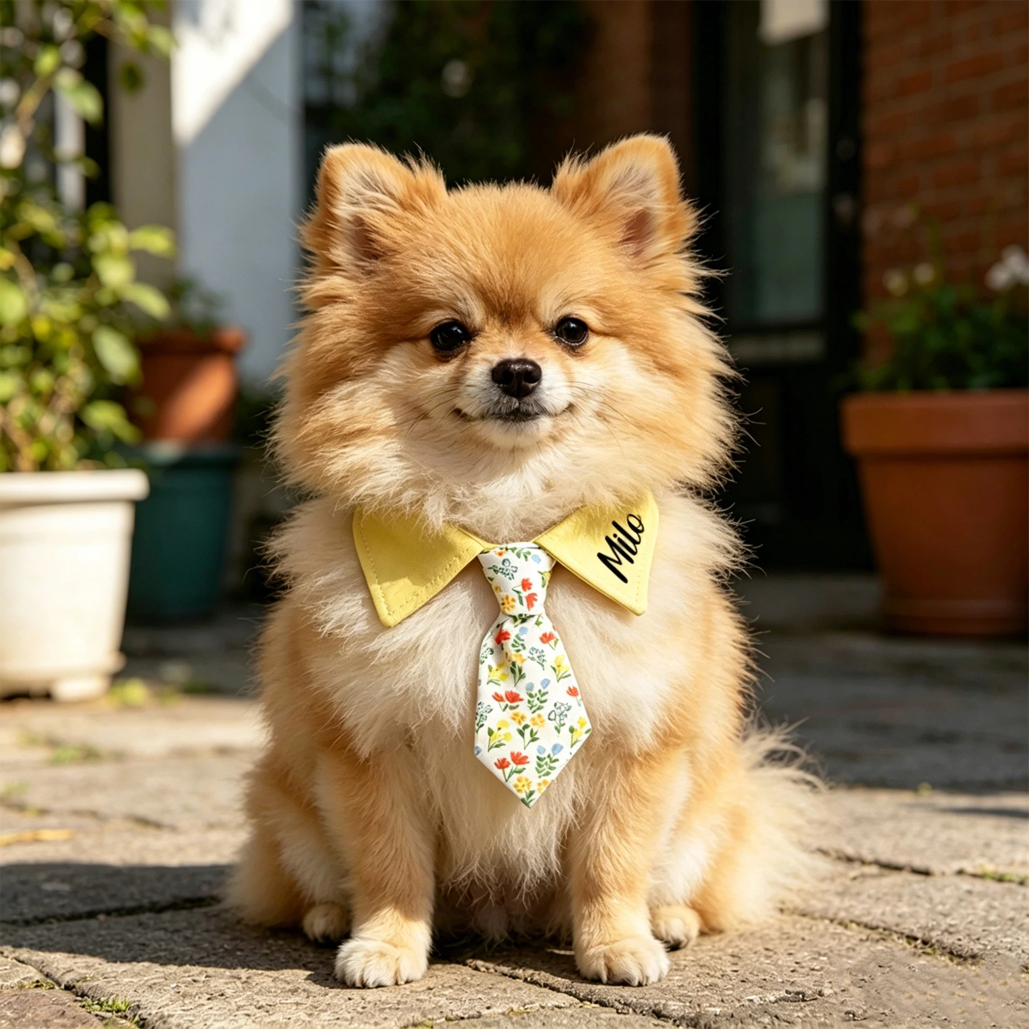 Personalized Name Adjustable Pet Tie Collar | inaccs46