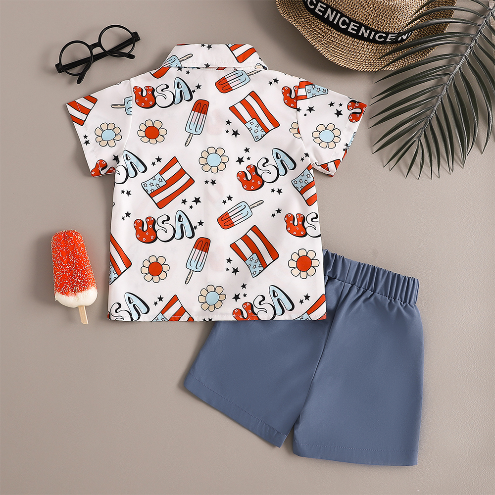 Personalized Boys The 4th Of July Shirt and Shorts Set | inSet6401