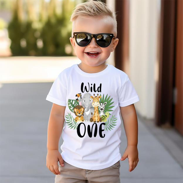 Personalized Forest Feral Floral Zoo Birthday T-Shirt | inTee19