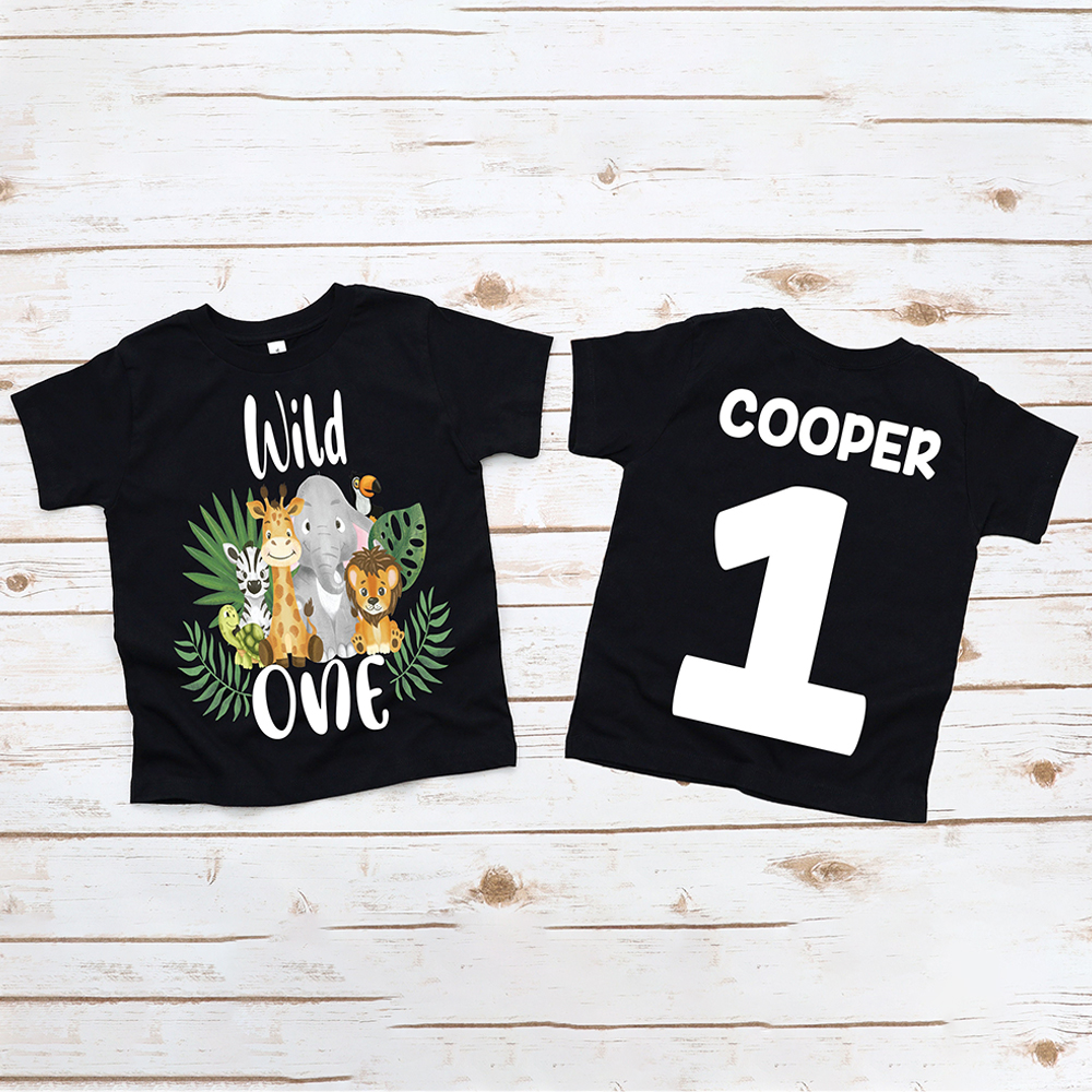 Personalized Forest Feral Floral Zoo Birthday T-Shirt | inTee19