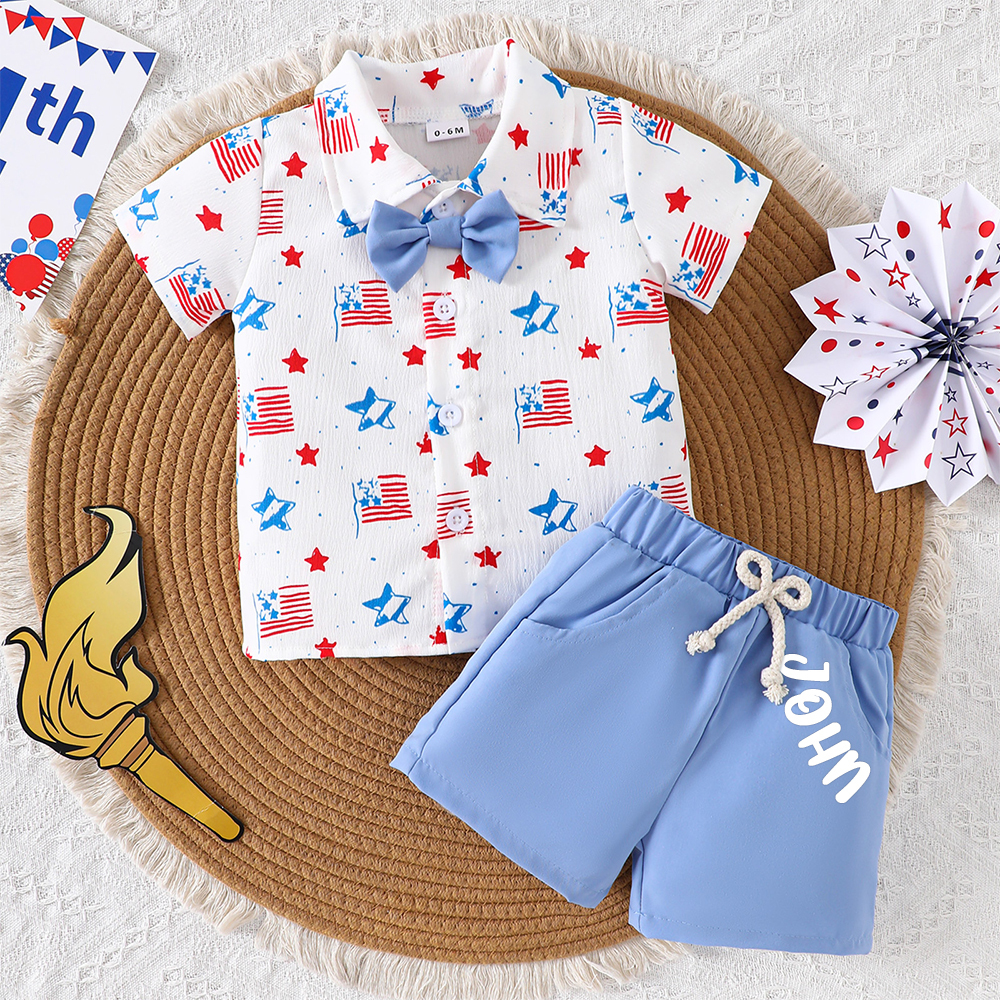 Personalized Boys The 4th of July Shirt and Shorts Set | inSet63