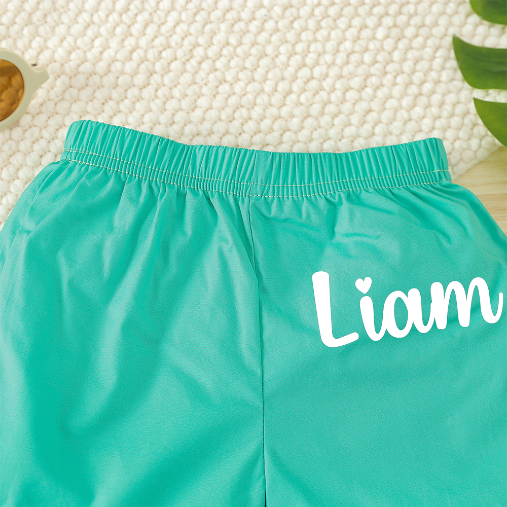 Personalized Boys Lovely Dinosaur Shirt and Shorts Set | inSet59