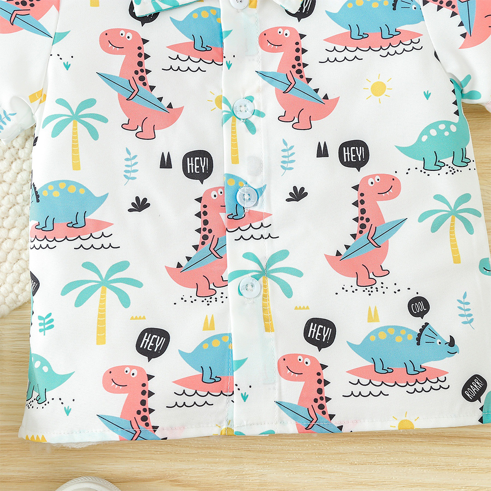 Personalized Boys Lovely Dinosaur Shirt and Shorts Set | inSet59