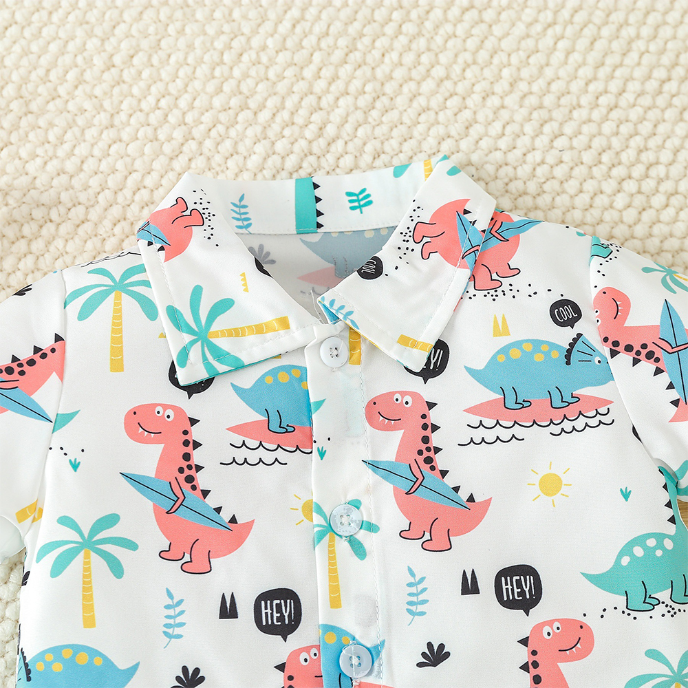 Personalized Boys Lovely Dinosaur Shirt and Shorts Set | inSet59