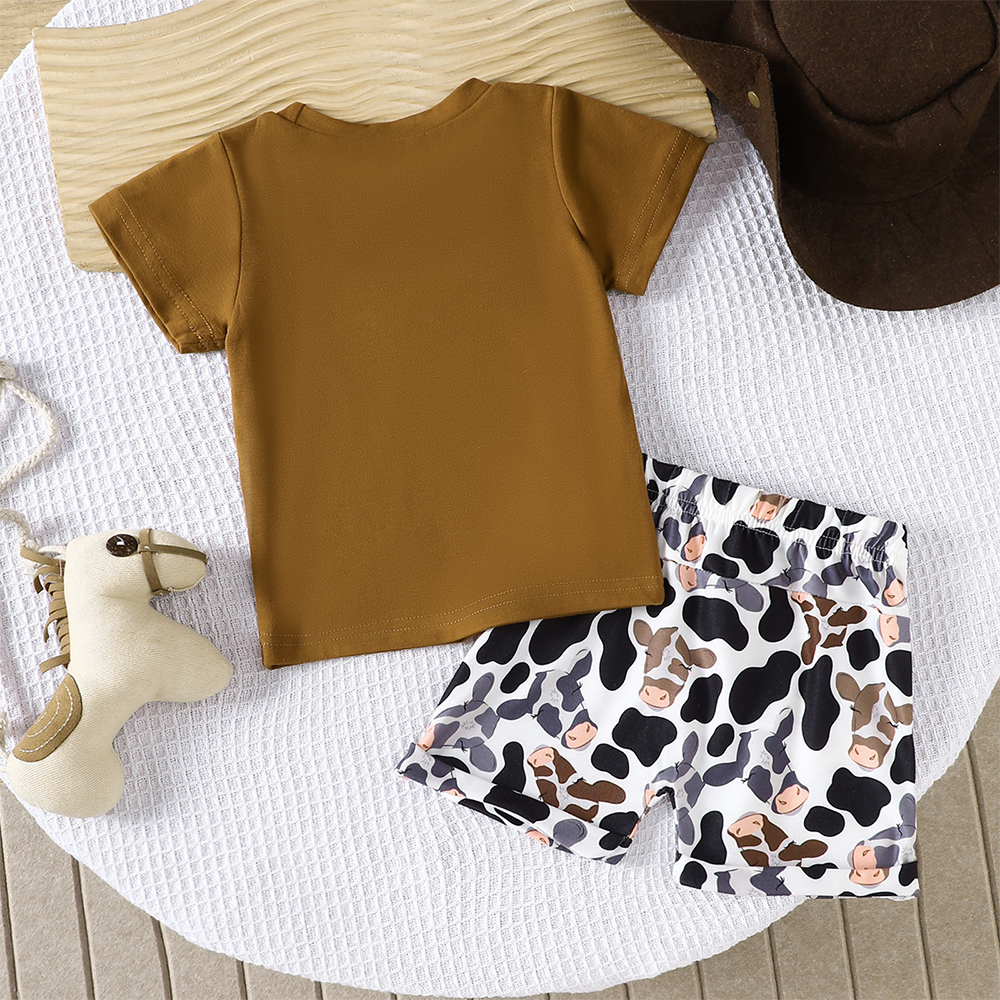 Personalized Kid Western Cowboy T-Shirt and Shorts Set | inSet61