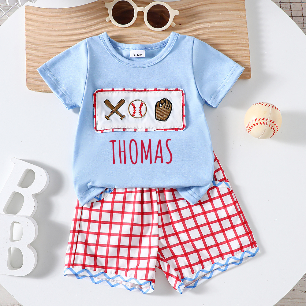 Personalized Kid Sport Theme T-Shirt and Shorts Set | inSet47