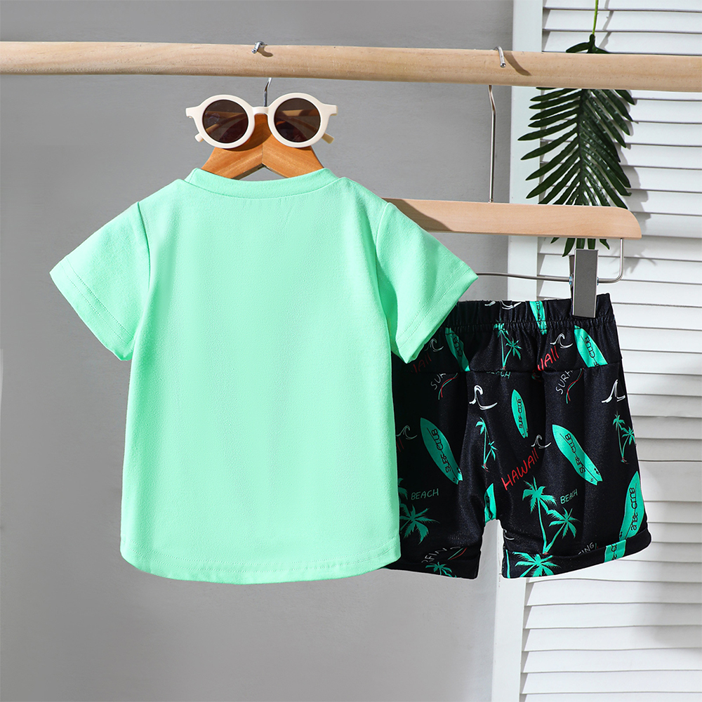 Personalized Boys Summer Vibe T-Shirt and Shorts Set | inSet51