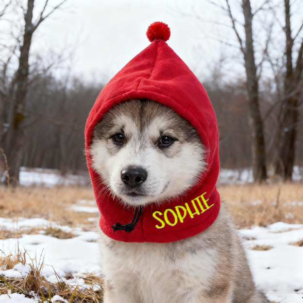 Personalized Embroidered Name Pet Plush Hat | KKPet350