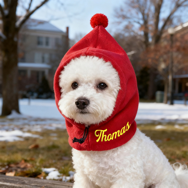 Personalized Embroidered Name Pet Plush Hat | KKPet350