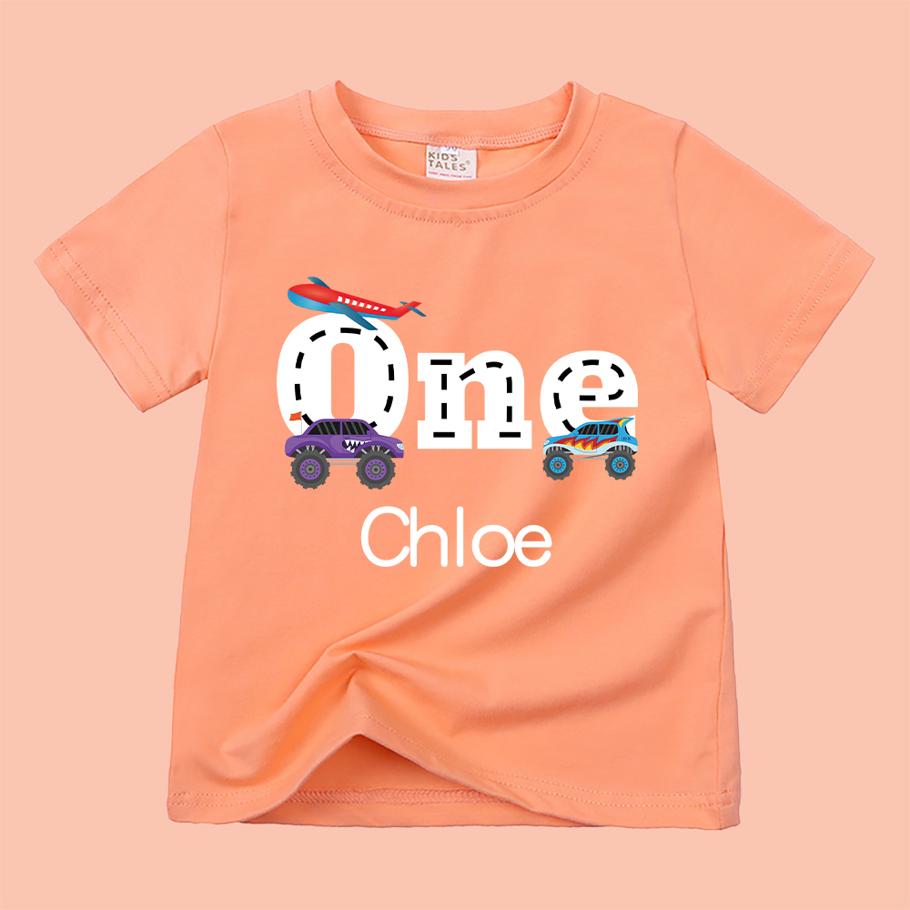 Personalized Kid Transportation Vehicle Party Birthday T-Shirt | inTee16