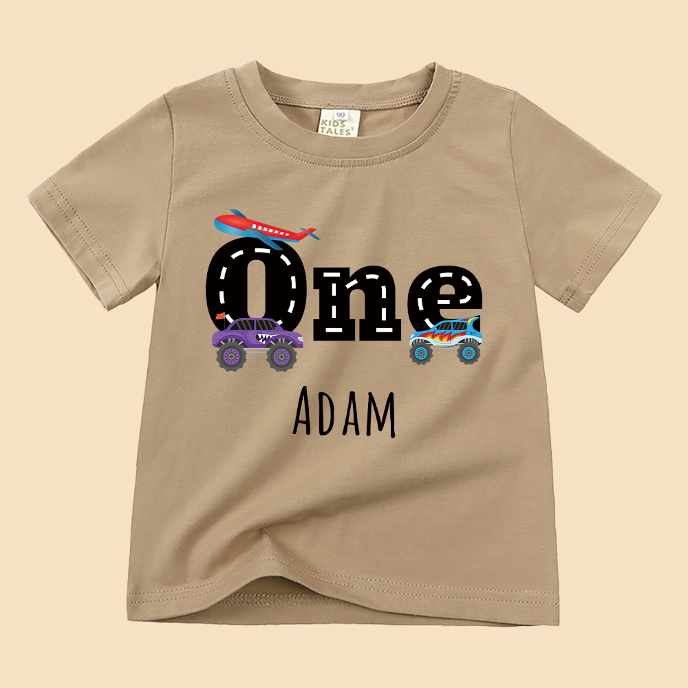 Personalized Kid Transportation Vehicle Party Birthday T-Shirt | inTee16