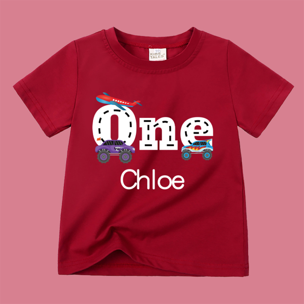 Personalized Kid Transportation Vehicle Party Birthday T-Shirt | inTee16