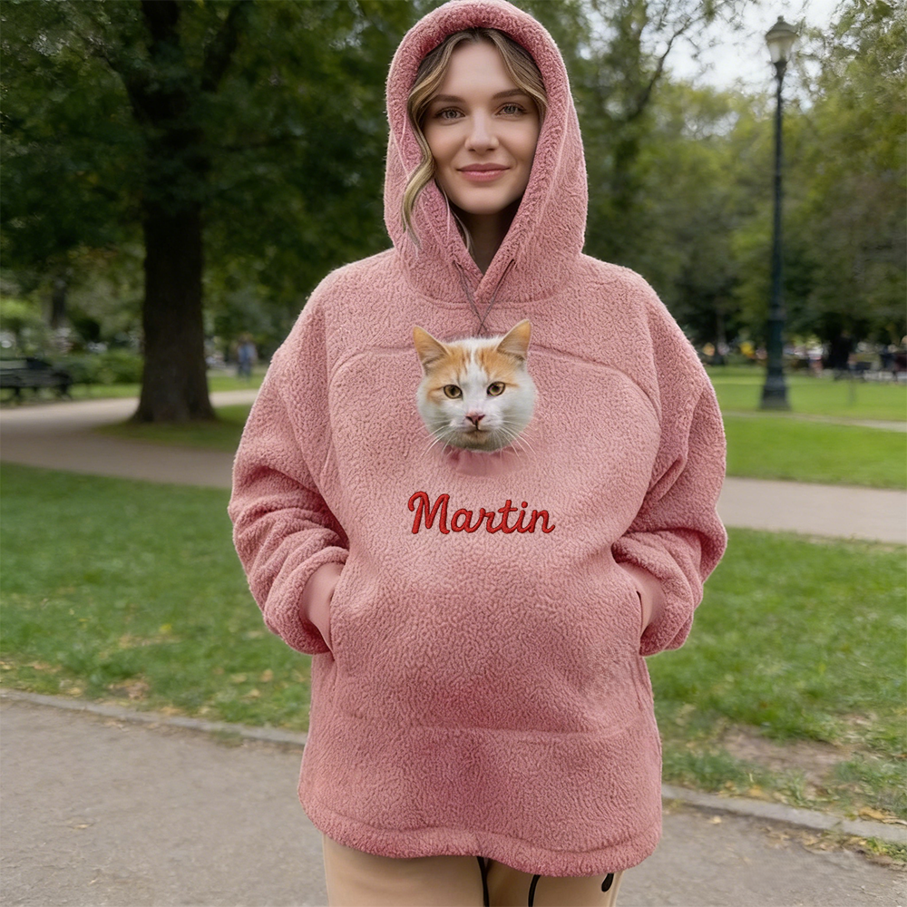 Personalized Embroidered Comfortable Pet Carrier Hoodie | KKCloth338