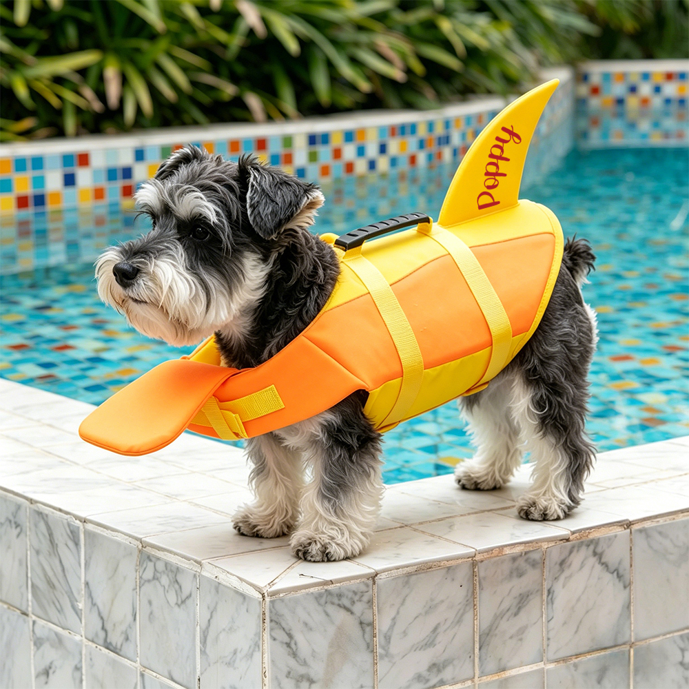 Personalized Name Summer Shark Pet Life Jacket | inCloth96