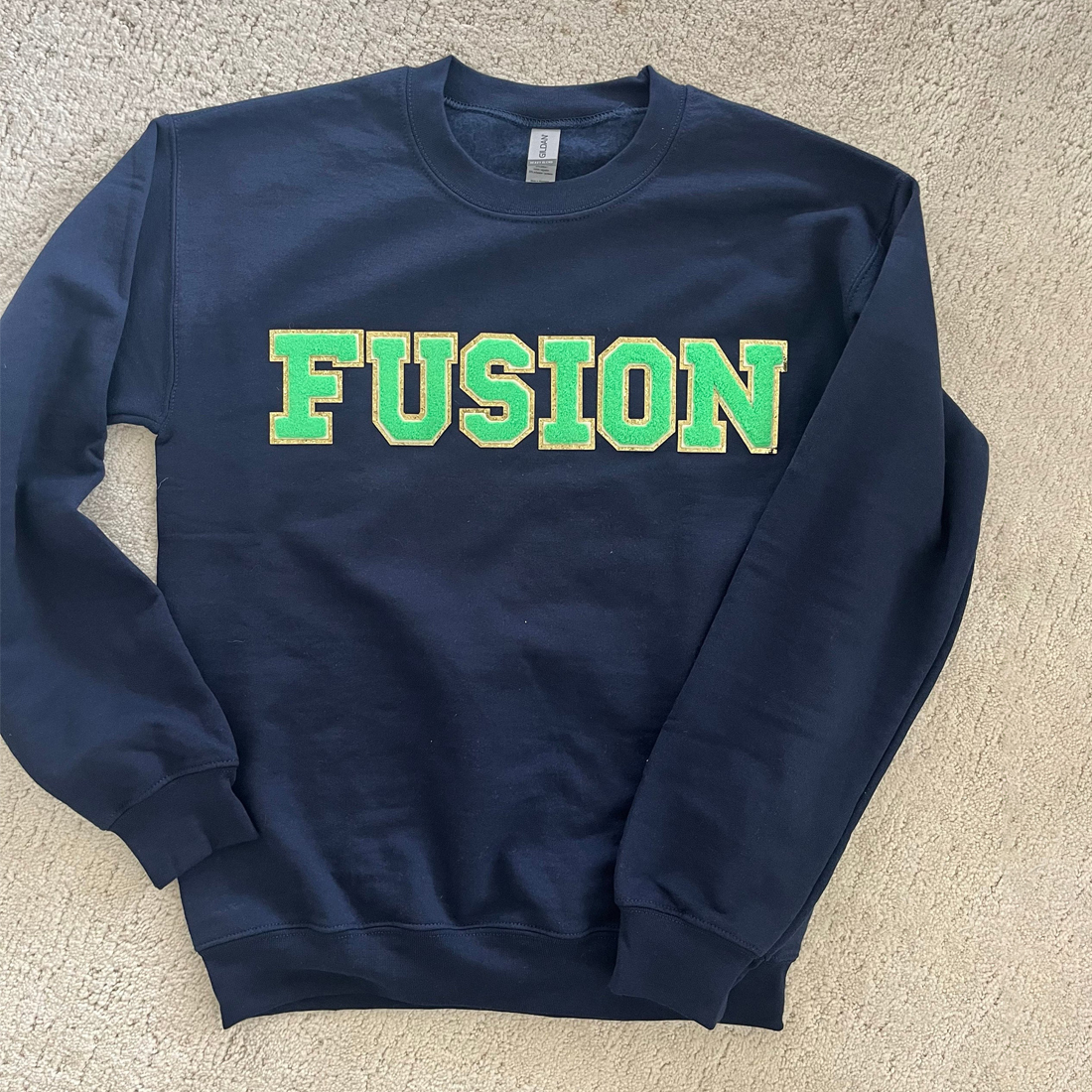 Personalized Kid Chenille Patch Name Crewneck Sweatshirt | insweatshirt57