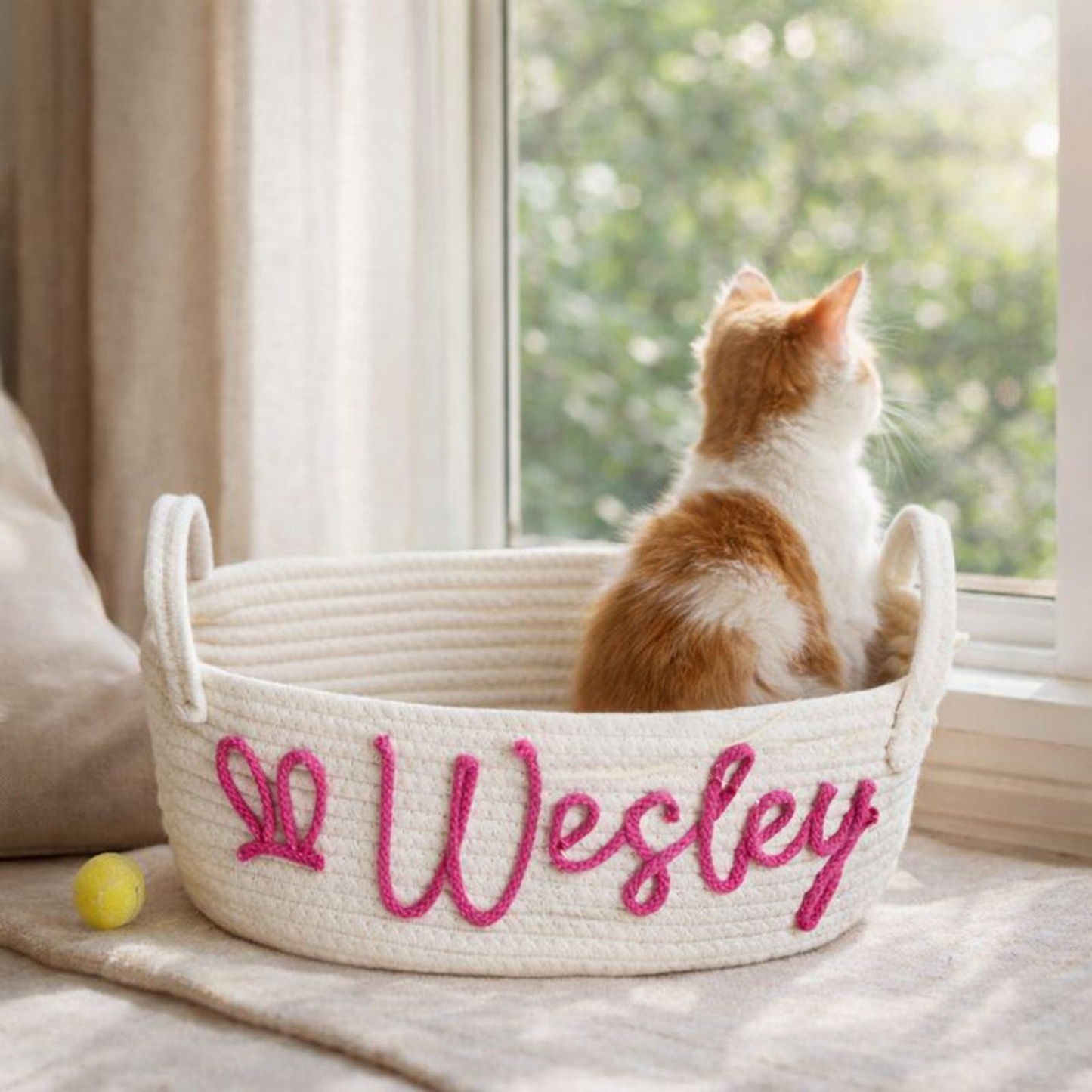 Personalized Handmade Embroidered Pet Storage Basket | inToy03