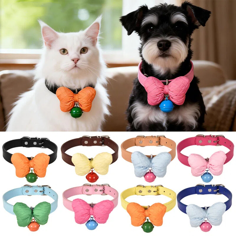 Adjustable Pet Bowknot Collar with Bell | inAccs47