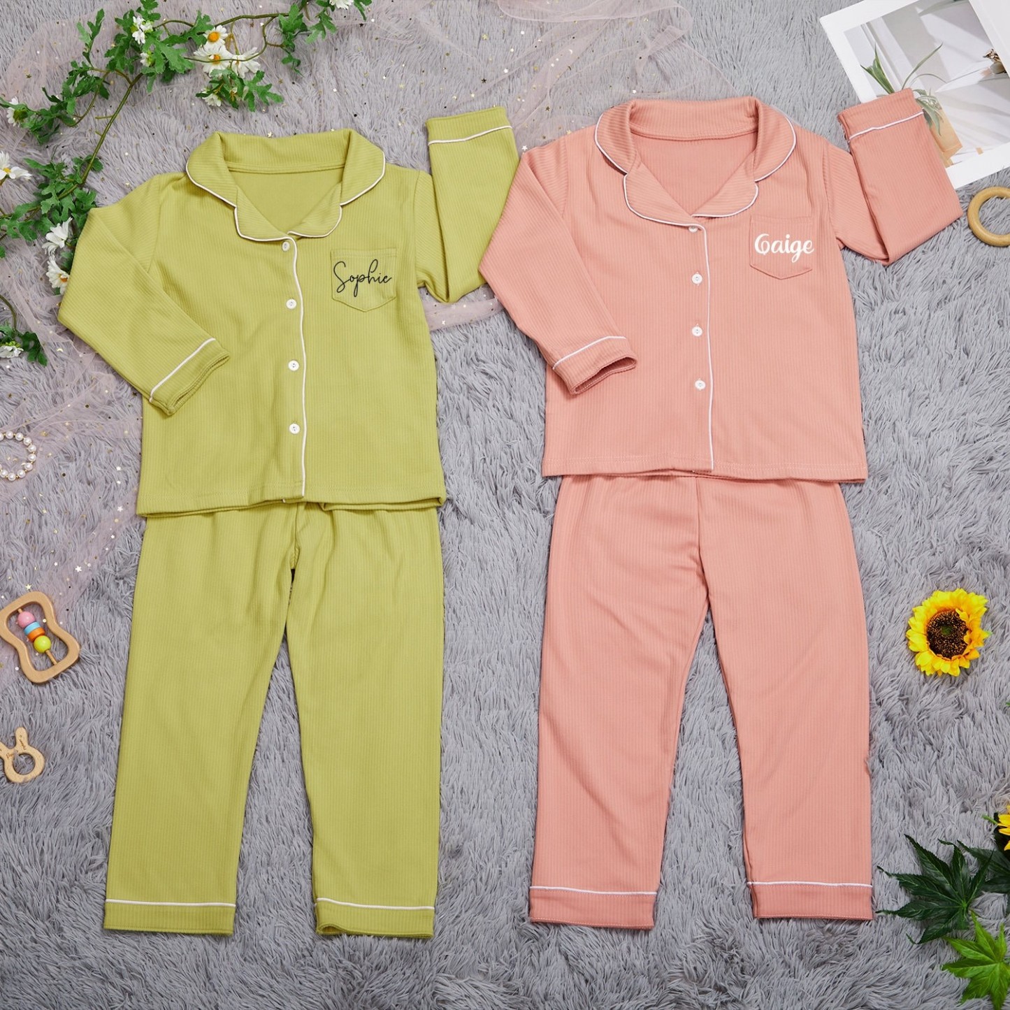 Personalized Christmas Kids Pajamas Set | inSet35