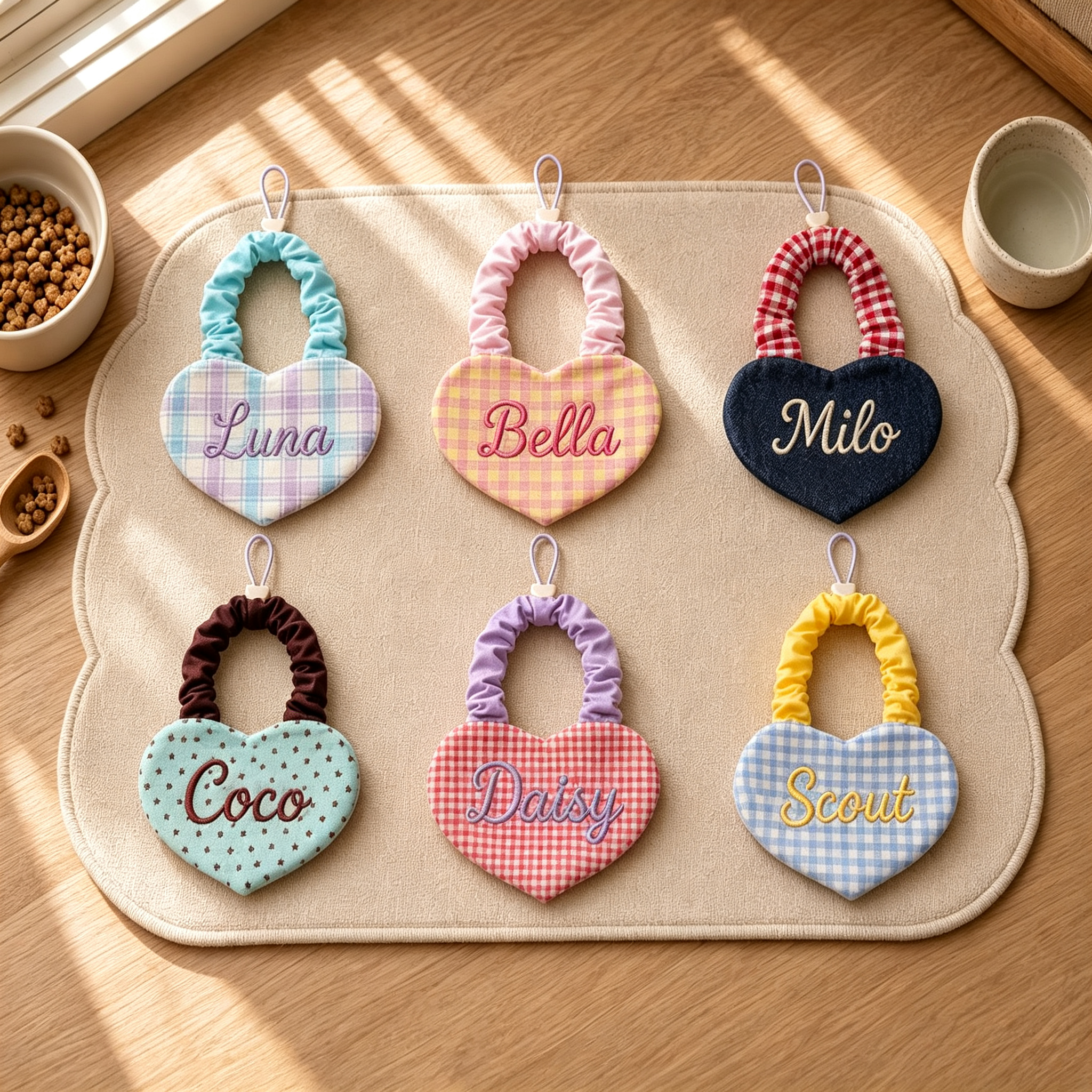 Personalized Embroidered Heart-Shaped Pet Bib | inAccs66
