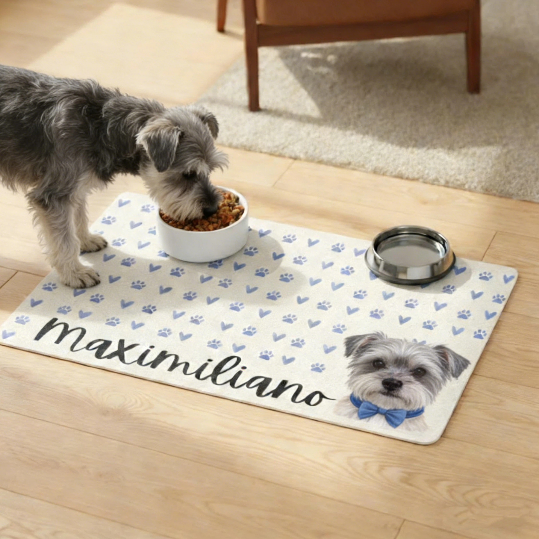 Personalized Pet Food Mat With Portrait | inAccs20