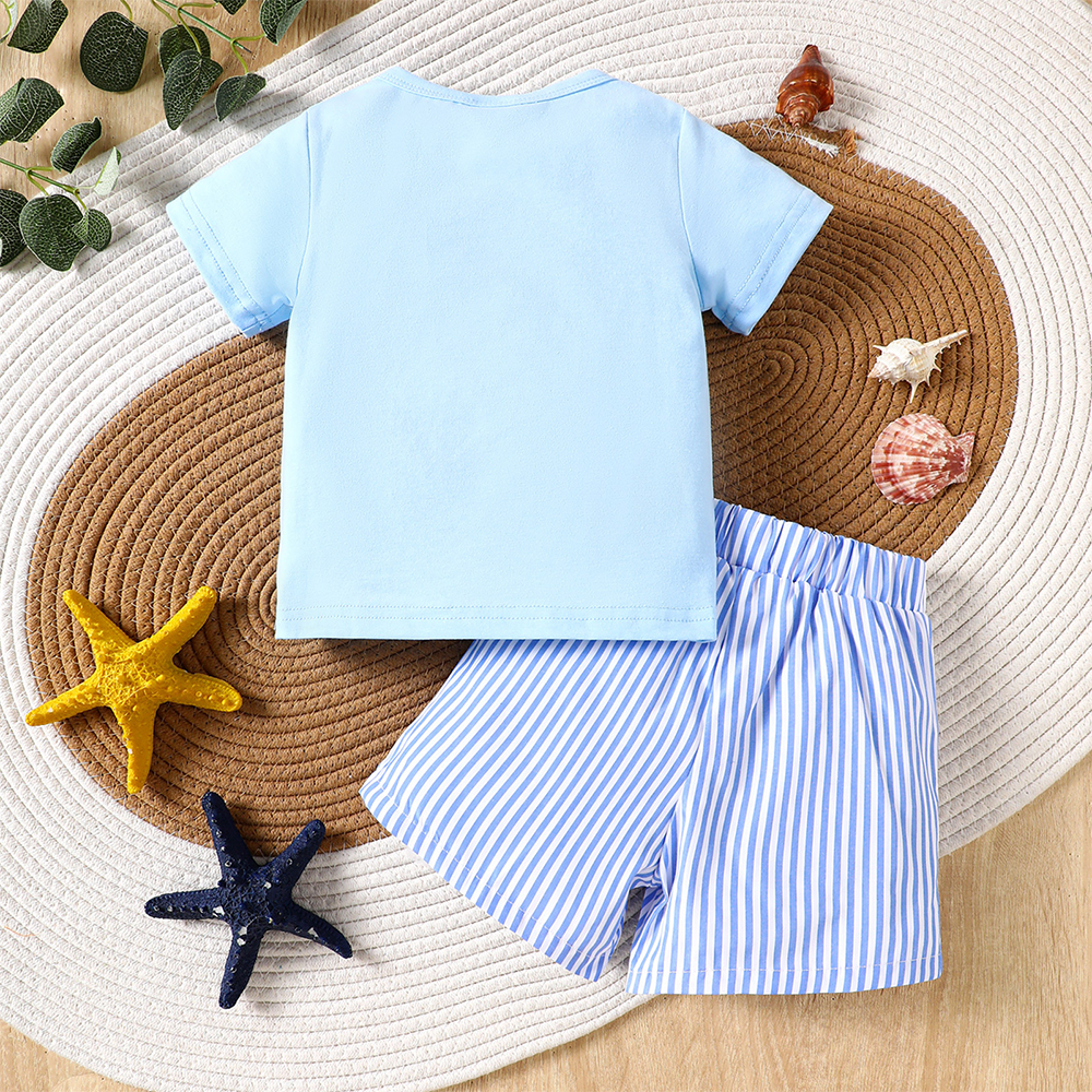 Personalized Boys Summer Vibe T-Shirt and Shorts Set | inSet49