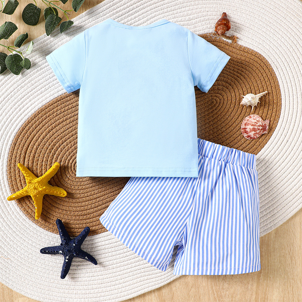 Personalized Boys Summer Vibe T-Shirt and Shorts Set | inSet49