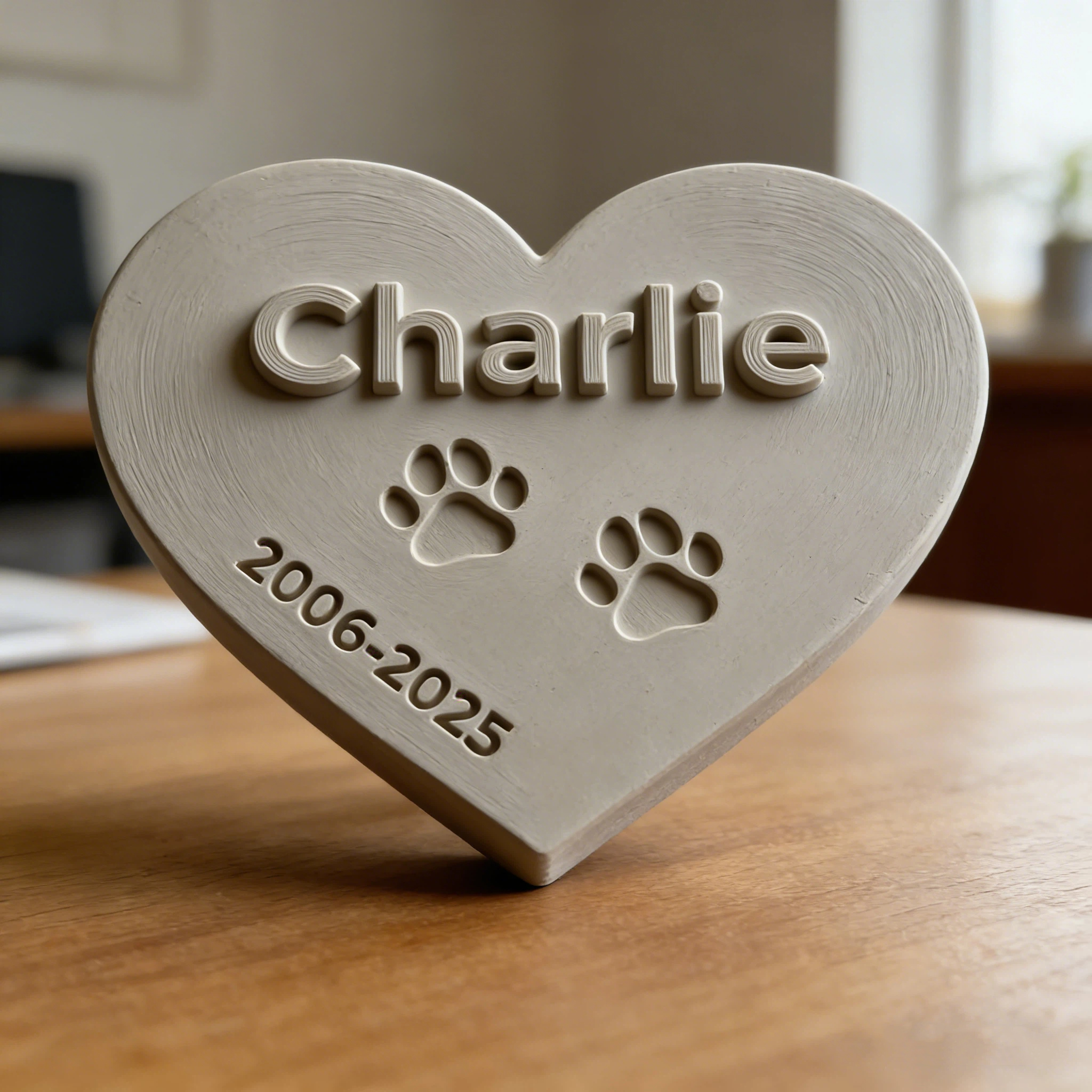 Personalized 3D Print Pet Memorial Heart Keepsake | inAccs25