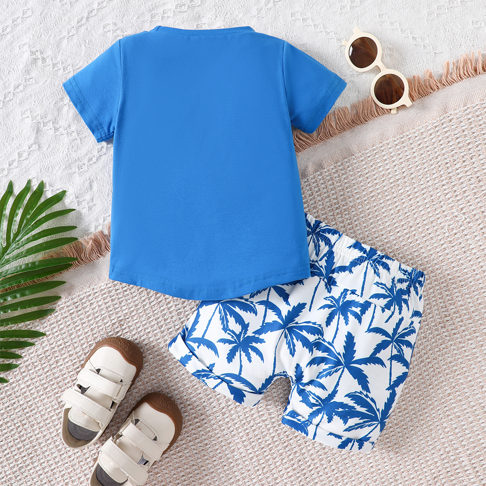 Personalized Boys Summer Vibe T-Shirt and Shorts Set | inSet48