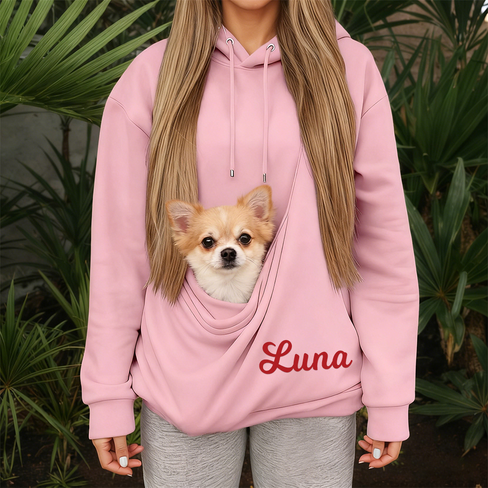 Personalized Name Cozy Pet Carrier Hoodie | KKCloth331