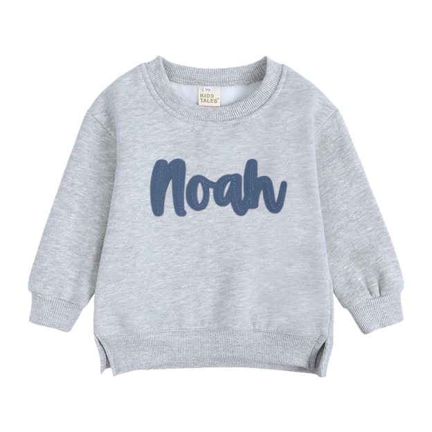 Personalized Hand-Embroidered Kid Cozy Soft Crewneck Sweatshirt | inSweatshirt03
