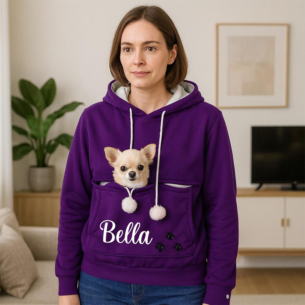 Personalized Name Cozy Pet Carrier Hoodie | KKCloth337