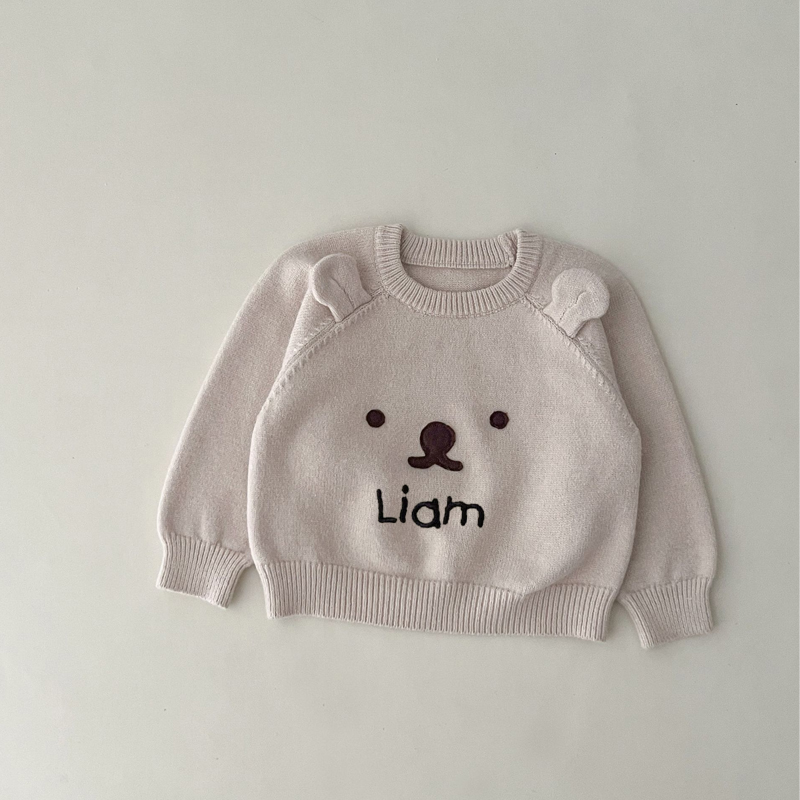 Personalized Embroidered Cute Animal Kids Sweater | inSweater04