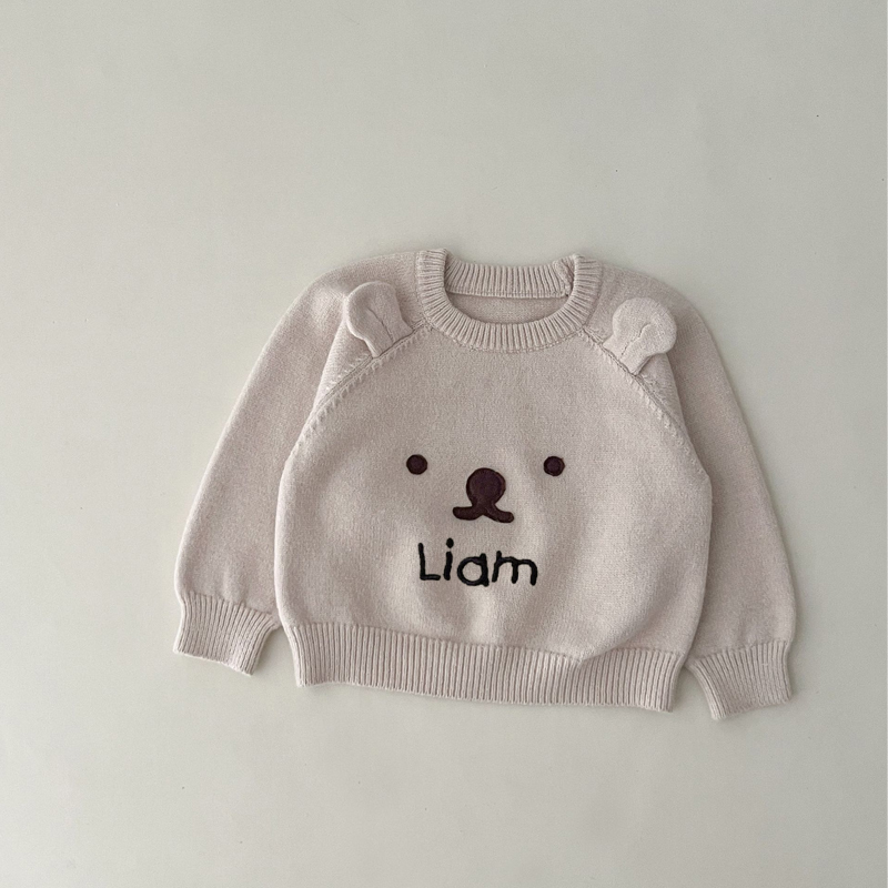 Personalized Embroidered Cute Animal Kids Sweater | inSweater04